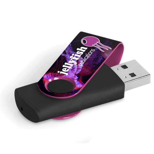 Axis Gyro Black Flash Drive - 4GB - Pink